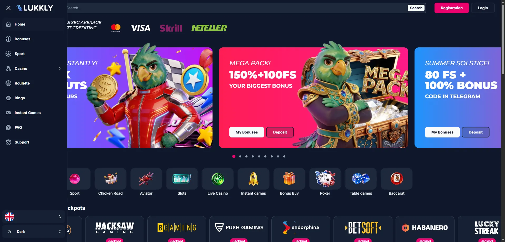 Lukkly Casino overview &mdash; 675% welcome bonus for Estonia players