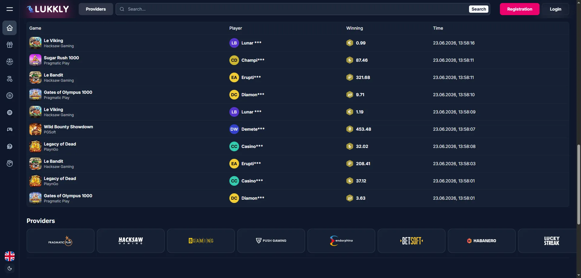 Top online slot machines at Lukkly Casino &mdash; high RTP picks